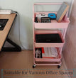 3-Tier Rolling Storage Trolley