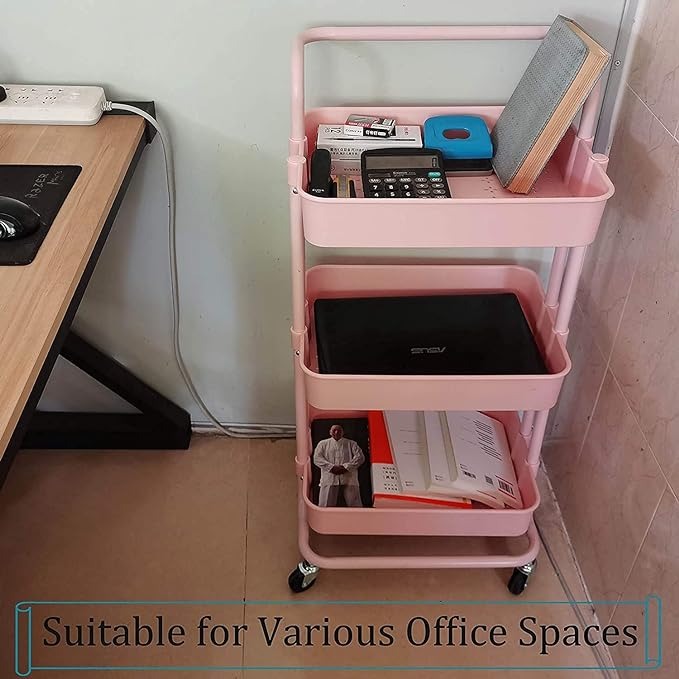 3-Tier Rolling Storage Trolley