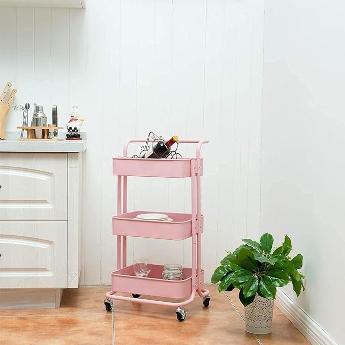 3-Tier Rolling Storage Trolley